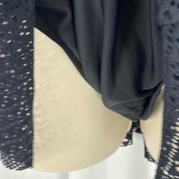 Swim Solutions Bow Front Tummy Control Thigh Minimizer Swim Dress - Black - 18W - Picture 3 of 9